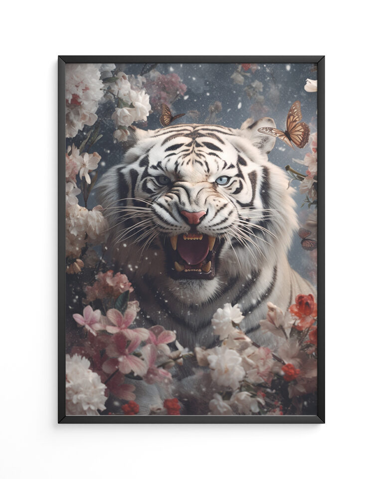 white tiger plakat